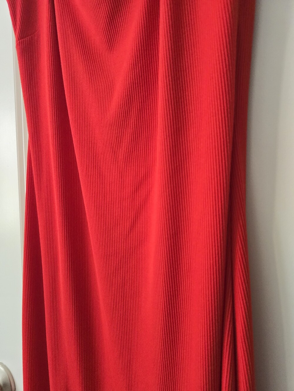 NWOT Red Ribbed Dress - Picture 3 of 6